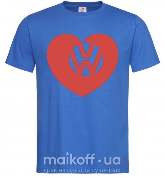 Мужская футболка Love W Ярко-синий фото
