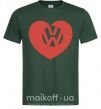 Чоловіча футболка Love W Темно-зелений фото