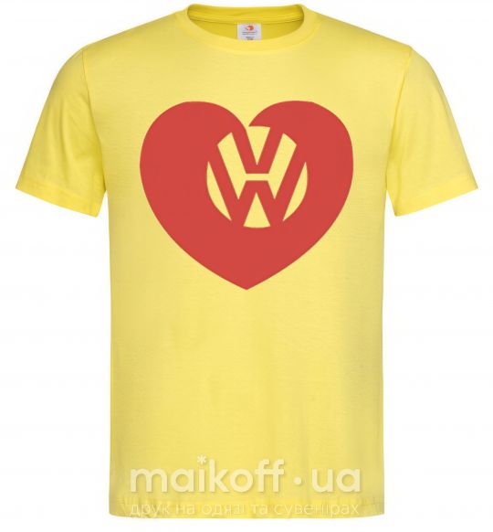Мужская футболка Love W Лимонный фото