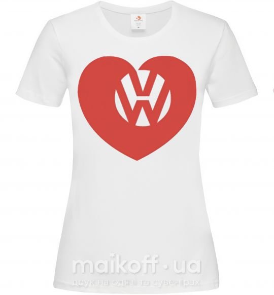 Женская футболка Love W Белый фото