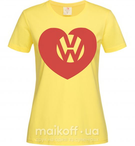 Женская футболка Love W Лимонный фото