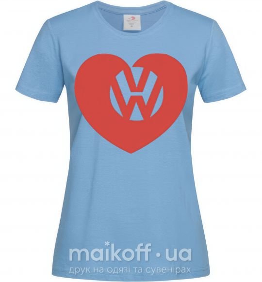 Жіноча футболка Love W Блакитний фото