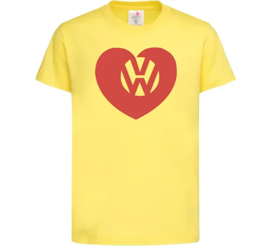 Детская футболка Love W Лимонный фото
