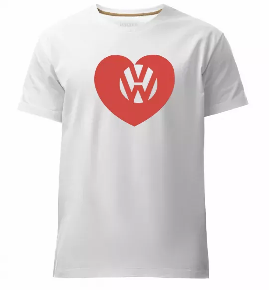 Мужская премиум футболка Love W Белый фото