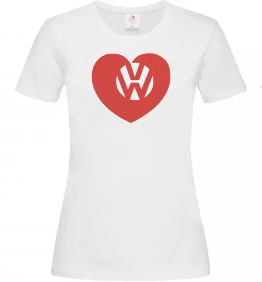 Женская футболка Love W Белый фото