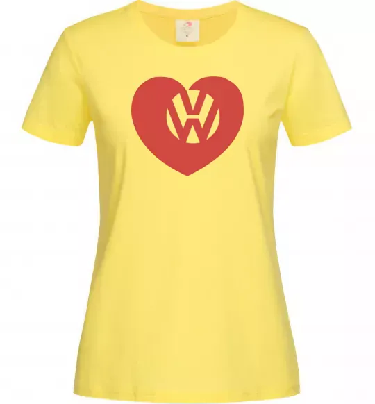 Женская футболка Love W Лимонный фото