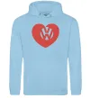 Чоловіча толстовка (худі) Love W Блакитний фото