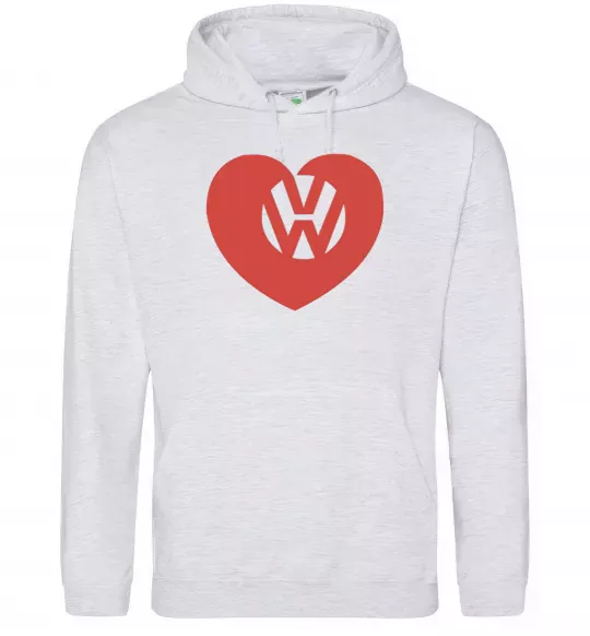 Жіноча толстовка (худі) Love W Сірий меланж фото