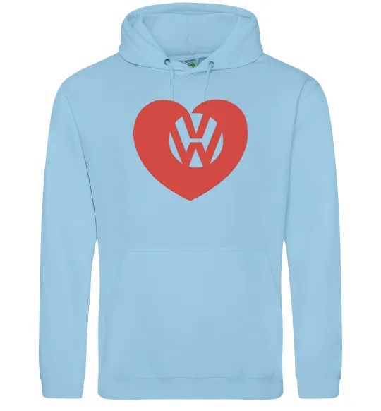 Женская толстовка (худи) Love W Голубой фото