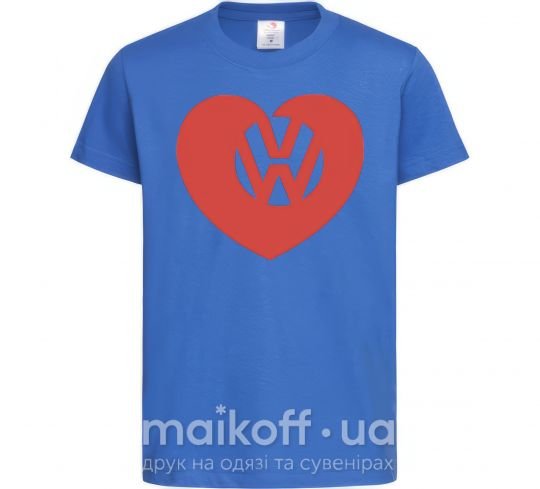 Детская футболка Love W Ярко-синий фото