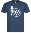 Мужская футболка Girls love Volkswagen Темно-синий фото