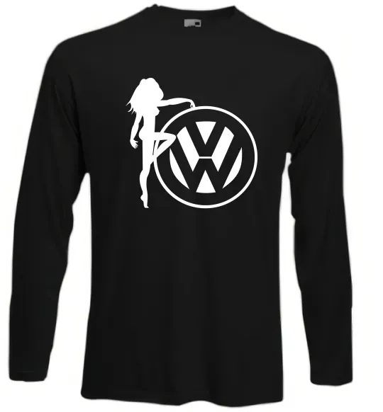 Лонгслів Girls love Volkswagen Чорний фото