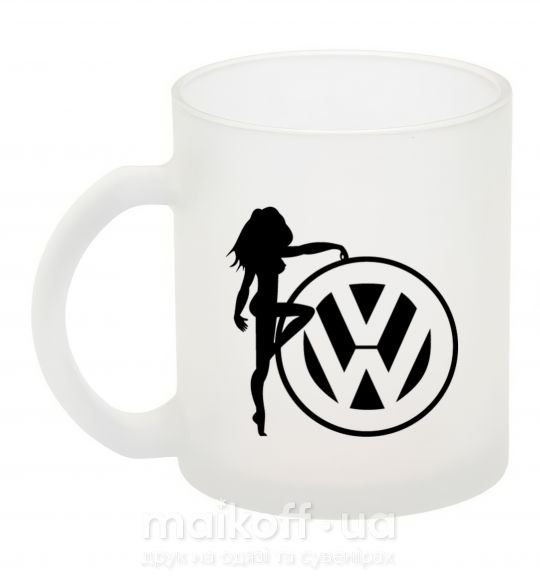 Чашка стеклянная Girls love Volkswagen Фроузен фото