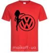 Мужская футболка Girls love Volkswagen Красный фото