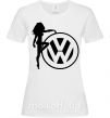 Женская футболка Girls love Volkswagen Белый фото