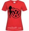 Жіноча футболка Girls love Volkswagen Червоний фото
