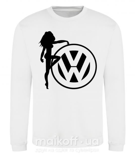 Світшот Girls love Volkswagen Білий фото