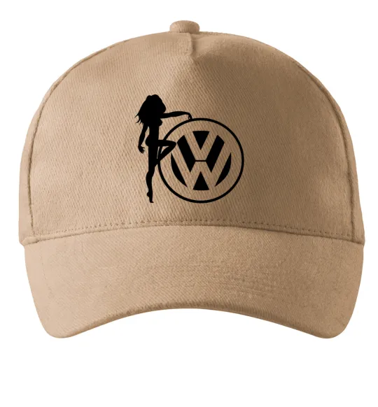 Кепка Girls love Volkswagen Пісочний фото