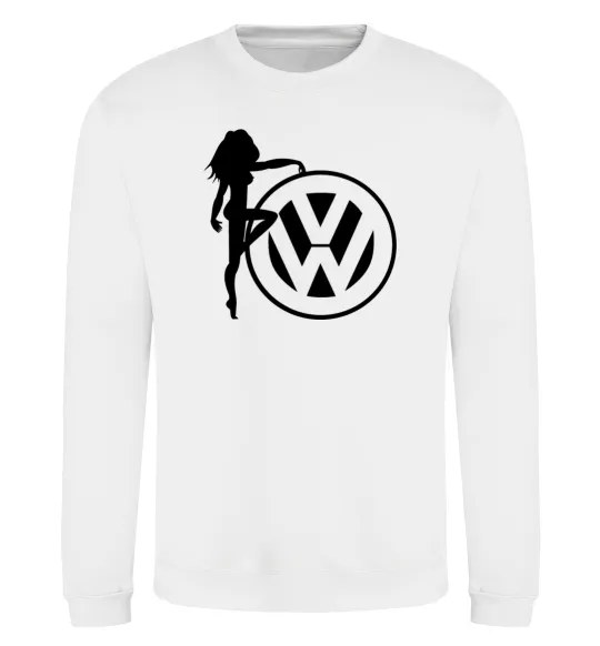 Світшот Girls love Volkswagen Білий фото