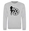 Світшот Girls love Volkswagen Сірий меланж фото