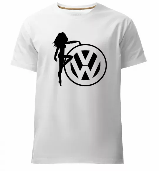 Чоловіча преміум футболка Girls love Volkswagen Білий фото