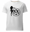 Чоловіча преміум футболка Girls love Volkswagen Білий фото