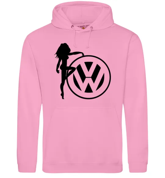 Жіноча толстовка (худі) Girls love Volkswagen Рожевий фото