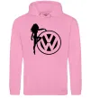 Жіноча толстовка (худі) Girls love Volkswagen Рожевий фото