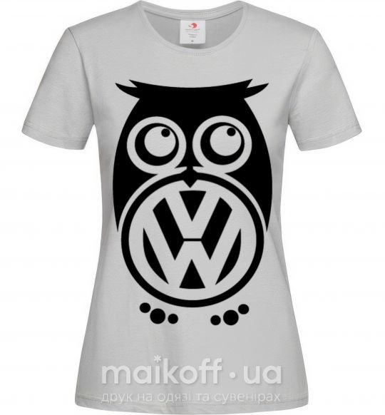 Женская футболка Сова Volkswagen Серый фото