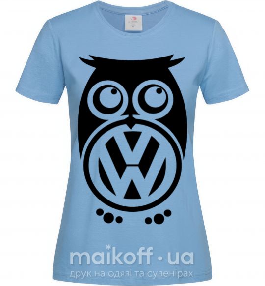 Жіноча футболка Сова Volkswagen Блакитний фото