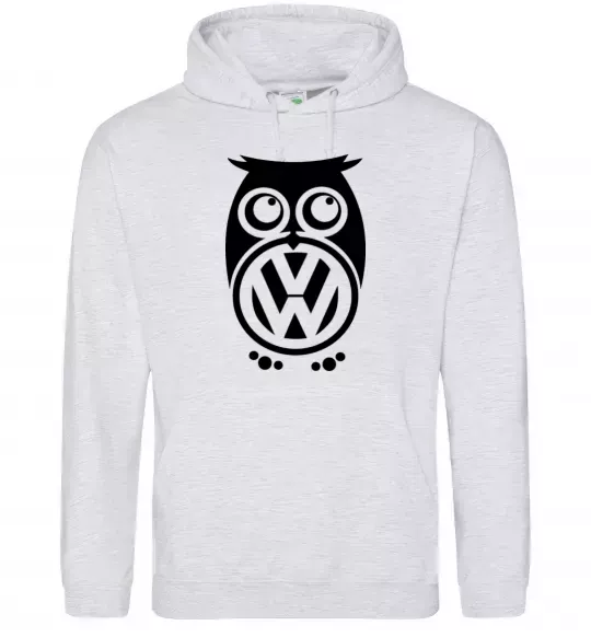 Женская толстовка (худи) Сова Volkswagen Серый меланж фото