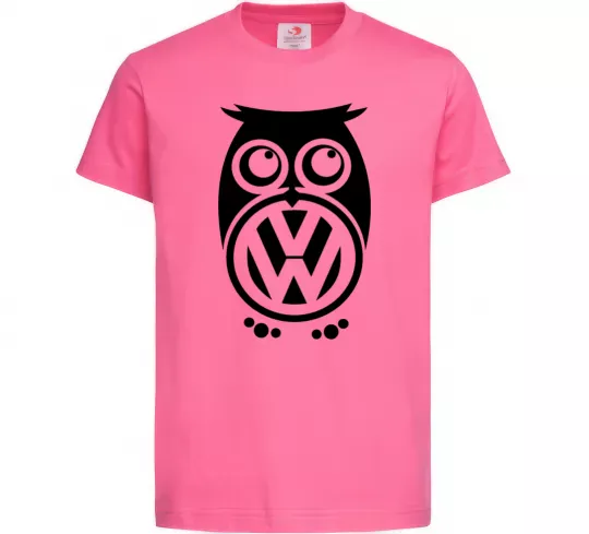 Дитяча футболка Сова Volkswagen Яскраво-рожевий фото