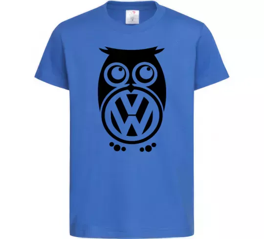 Дитяча футболка Сова Volkswagen Яскраво-синій фото