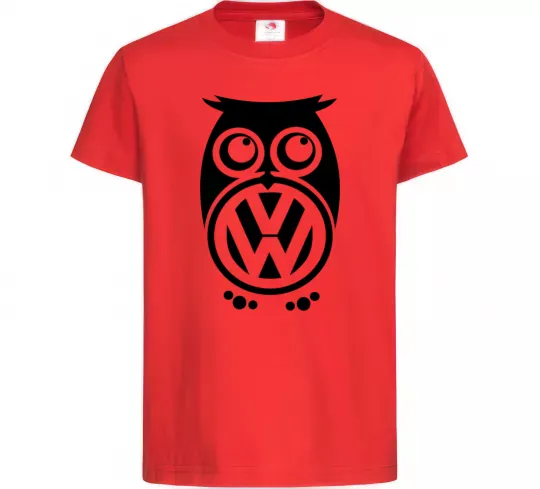 Дитяча футболка Сова Volkswagen Червоний фото
