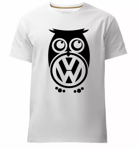 Мужская премиум футболка Сова Volkswagen Белый фото