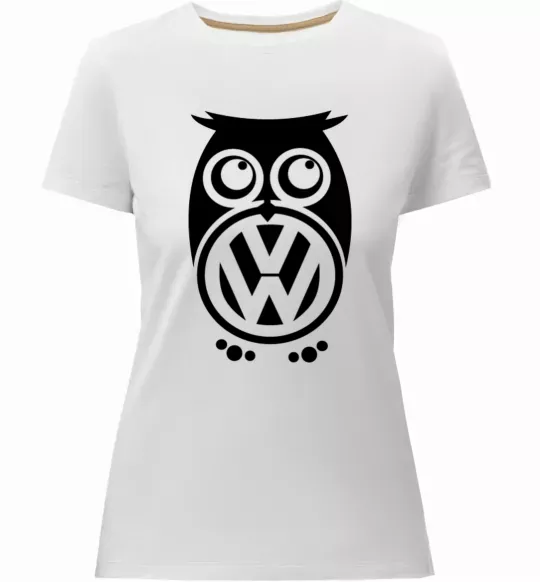 Жіноча преміум футболка Сова Volkswagen Білий фото