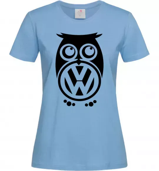Жіноча футболка Сова Volkswagen Блакитний фото