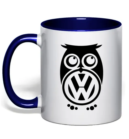 Чашка с цветной ручкой Сова Volkswagen Глубокий темно-синий фото