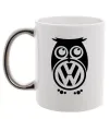 Чашка с цветной ручкой Сова Volkswagen Серебро фото
