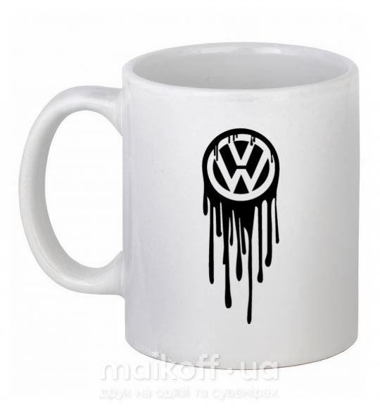 Чашка керамическая Volkswagen клякса Белый фото