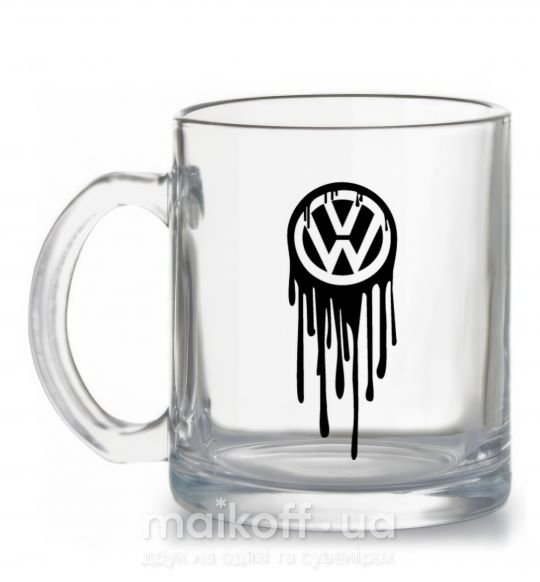 Чашка стеклянная Volkswagen клякса Прозрачный фото