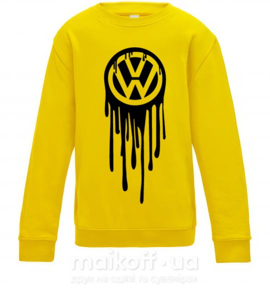 Детский Свитшот Volkswagen клякса Солнечно желтый фото
