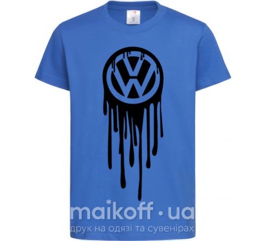 Дитяча футболка Volkswagen клякса Яскраво-синій фото