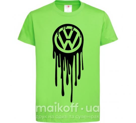 Детская футболка Volkswagen клякса Лаймовый фото