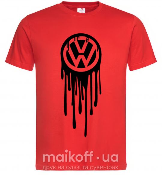 Мужская футболка Volkswagen клякса Красный фото