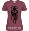 Женская футболка Volkswagen клякса Бордовый фото