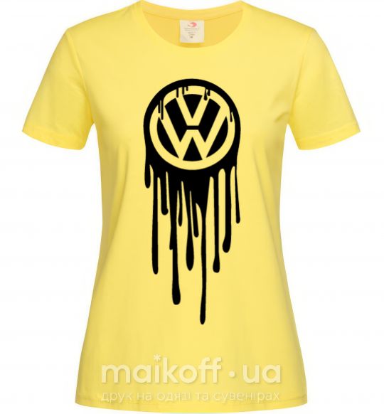 Женская футболка Volkswagen клякса Лимонный фото