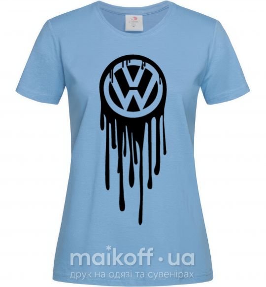 Женская футболка Volkswagen клякса Голубой фото