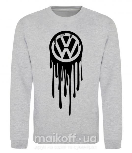 Свитшот Volkswagen клякса Серый меланж фото