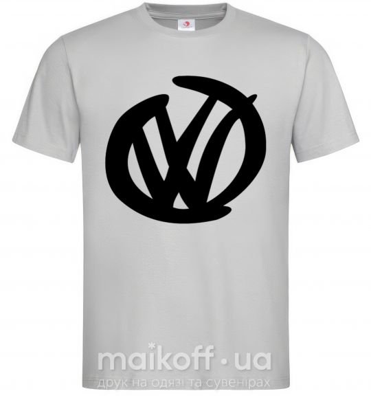 Мужская футболка Volkswagen фломастером Серый фото